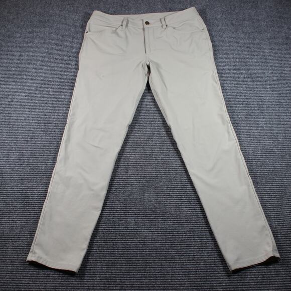 Lululemon ABC Pants Mens 34 Gray Slim Fit 32 Inseam 5-Pocket - Picture 2 of 11